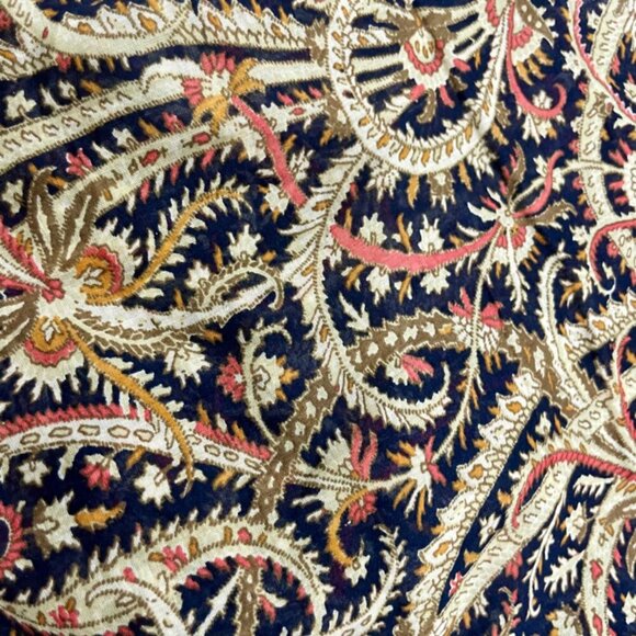 J.CREW BOHOCHIC PAISLEY TUNIC SZ SMALL 100%COTTON BLACK/PINK/BEIGE - Picture 7 of 16